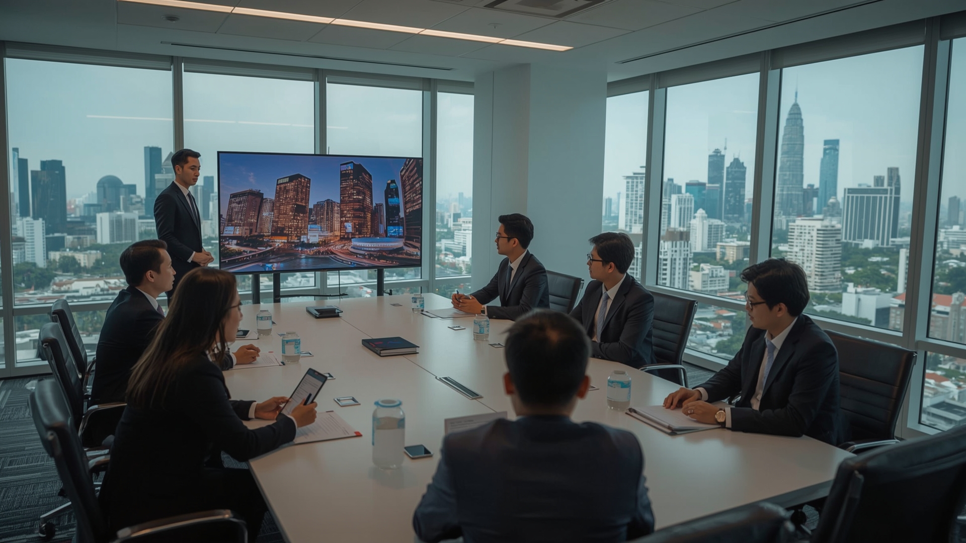 Financial experts at work